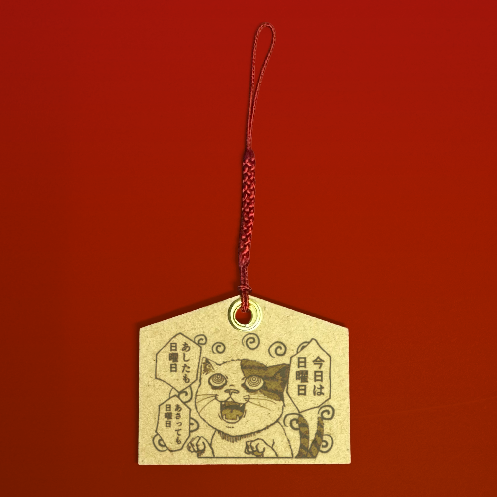 猫頭巾のハッピーライフコラボ 絵馬風木札