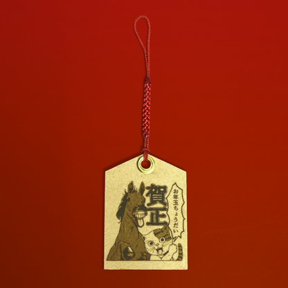 猫頭巾のハッピーライフコラボ 絵馬風木札